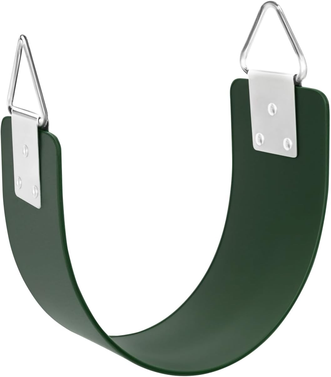GAMKII replacement swing seat in green with U-shaped EVA board and stainless steel triangle rings