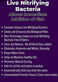 Lifegard Live Nitrifying Bacteria 128 oz for Ponds, Aquariums and Fountains, White (R440572)