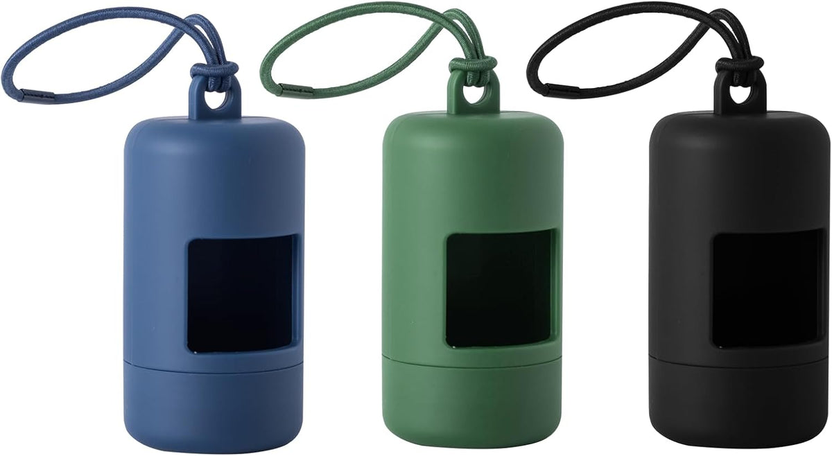 SLSON 3Pack Dog Poop Bag Holder for Leash Lightweight Pet Waste Bag