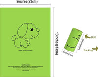 Petmolico Dog Poop Bag Holder Leash Attachment, Pet Waste Bag Dispenser Zippered Pouch, Fits Any Leash, Includes Free Roll of Dog Bags, Poop Bag Dispenser - 2 Pack, Colorful Flowers