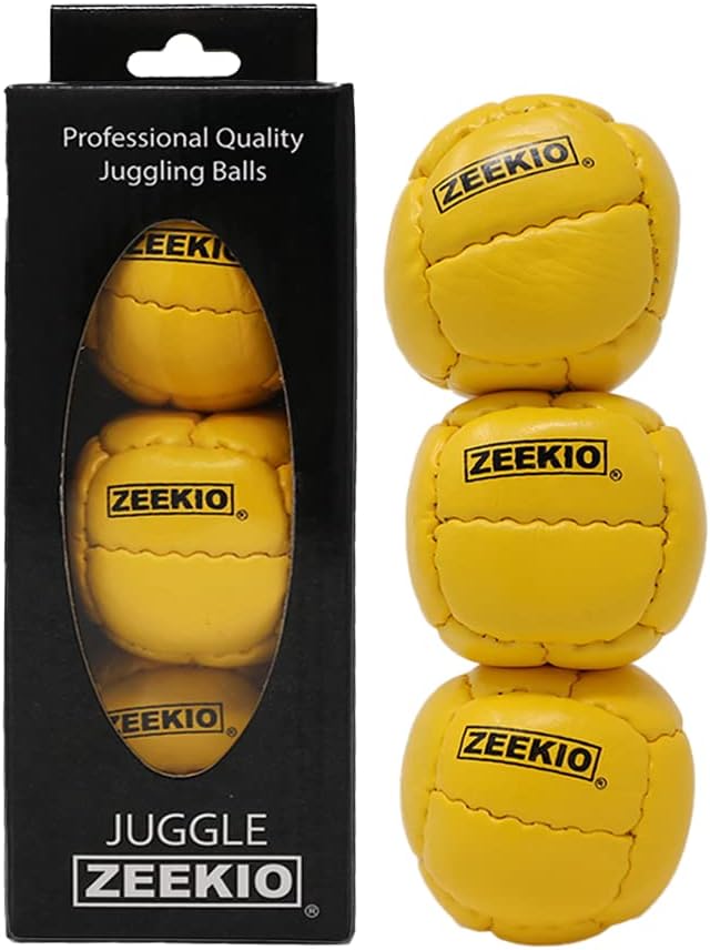 Zeekio Galaxy 12 panel leather juggling balls, pack of 3 in dark blue - view 3
