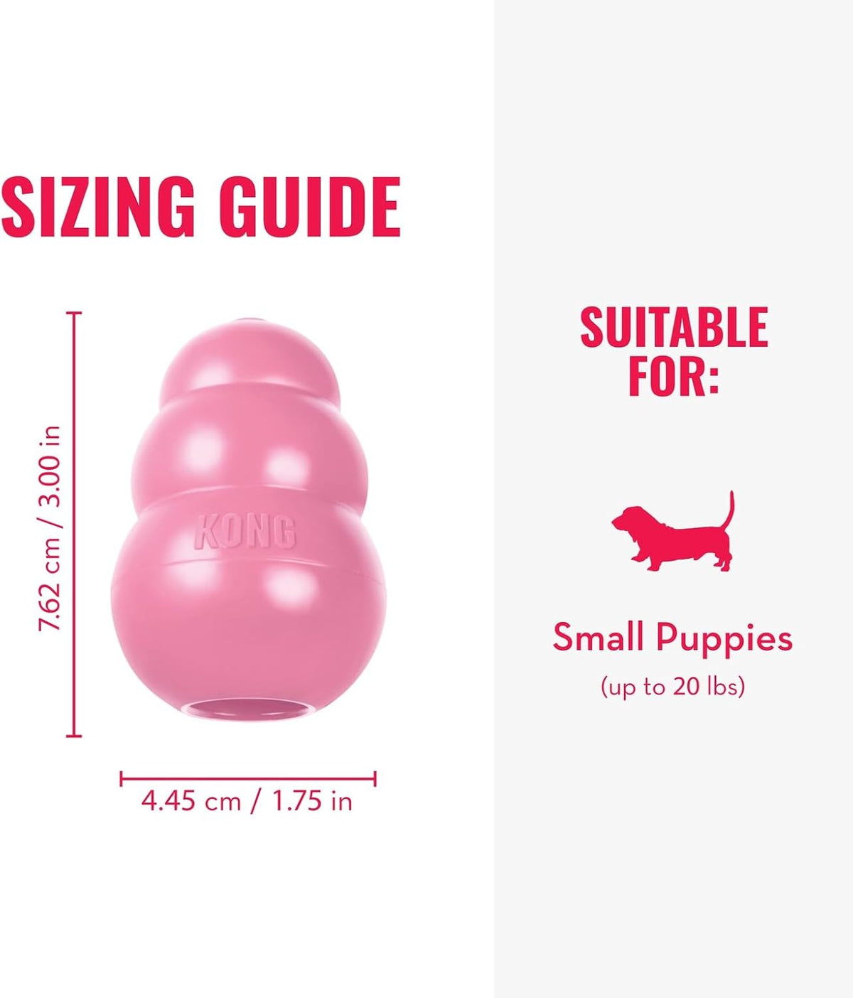 KONG Puppy, Natural Rubber Teething Chew Toy, for Small Puppies - Small (Pack of 4) / Pink - image 3