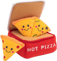 ZippyPaws Burrow Hide & Seek Plush Puzzles, Milk and Cookies - Pizza Box