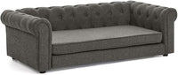 Dog Sofa Couch for Medium to Large Dogs, 55" Memory Foam Pet Sofa Couch with Washable Fabric, Durable Elevated Dog Bed with Legs, Removable Cushion for Medium and Large Dogs, Dark Grey