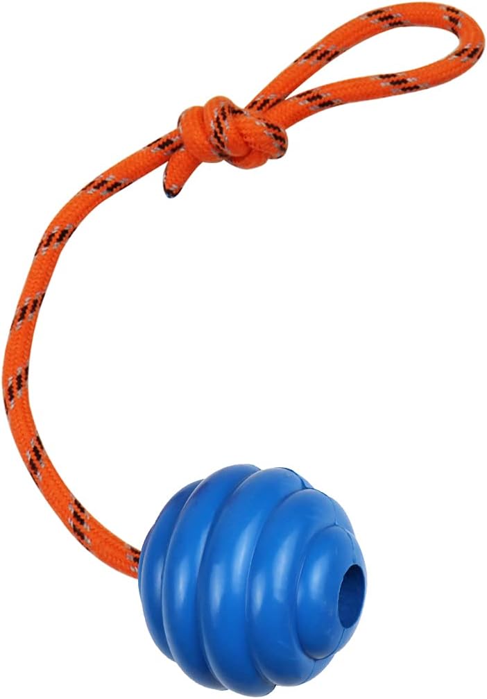 K9 Training Ball with Rope, Exercise and Reward Toy for Dogs - Blue - image 2