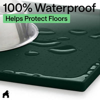 GORILLA GRIP Dog Food Mat, 100% Waterproof Silicone, 16x10 Beige – Essentials for Dogs - Hunter Green / 18.5"l X 11.5"w - image 4