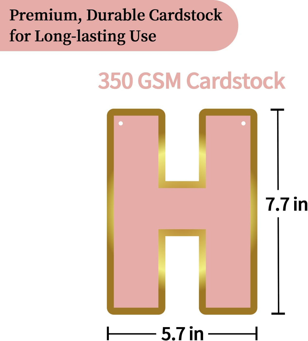 Pre-Strung Happy Birthday Banner - Rose Gold - image 3