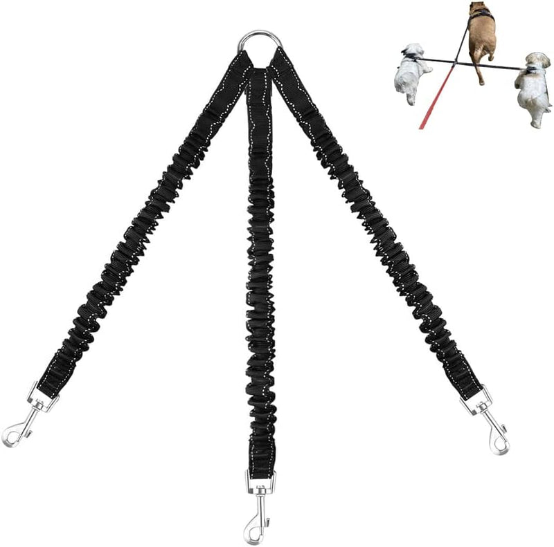 3 Way Dog Leash Coupler Heavy Duty No Pull Multiple Double Tangle