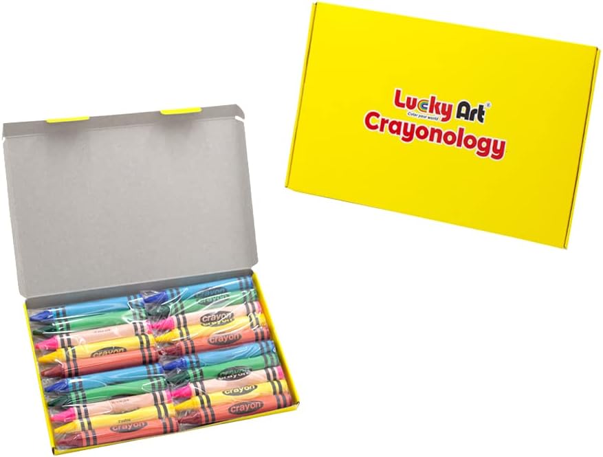 Lucky Art Crayonology bulk crayons, 20 individually wrapped 4-packs of red, yellow, blue and green - view 27
