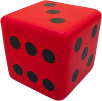 funnysquee 3.15 inch foam dice toy with large numbers, Fortunate Red - view 12