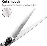 7.0'' Professional Dog Grooming Scissors Set with Black Non-Slip - Straight Shear / 8.0'' - image 2