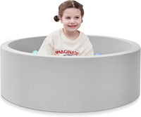 SHJADE Foam Ball Pit, 35.4"x 11.8" Ball Pits for Toddlers-Grey – Fun for Kids & Family