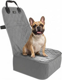 Dog Car Seat Cover, Waterproof Front Seat Protector for SUV Truck Sedan, Pet Safety Travel Comfort - Grey