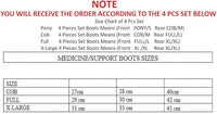 Horse Medicine Brushing Boots Leg Wraps Protection Gear Set of 2 and Set of 4 in 14 Colors
