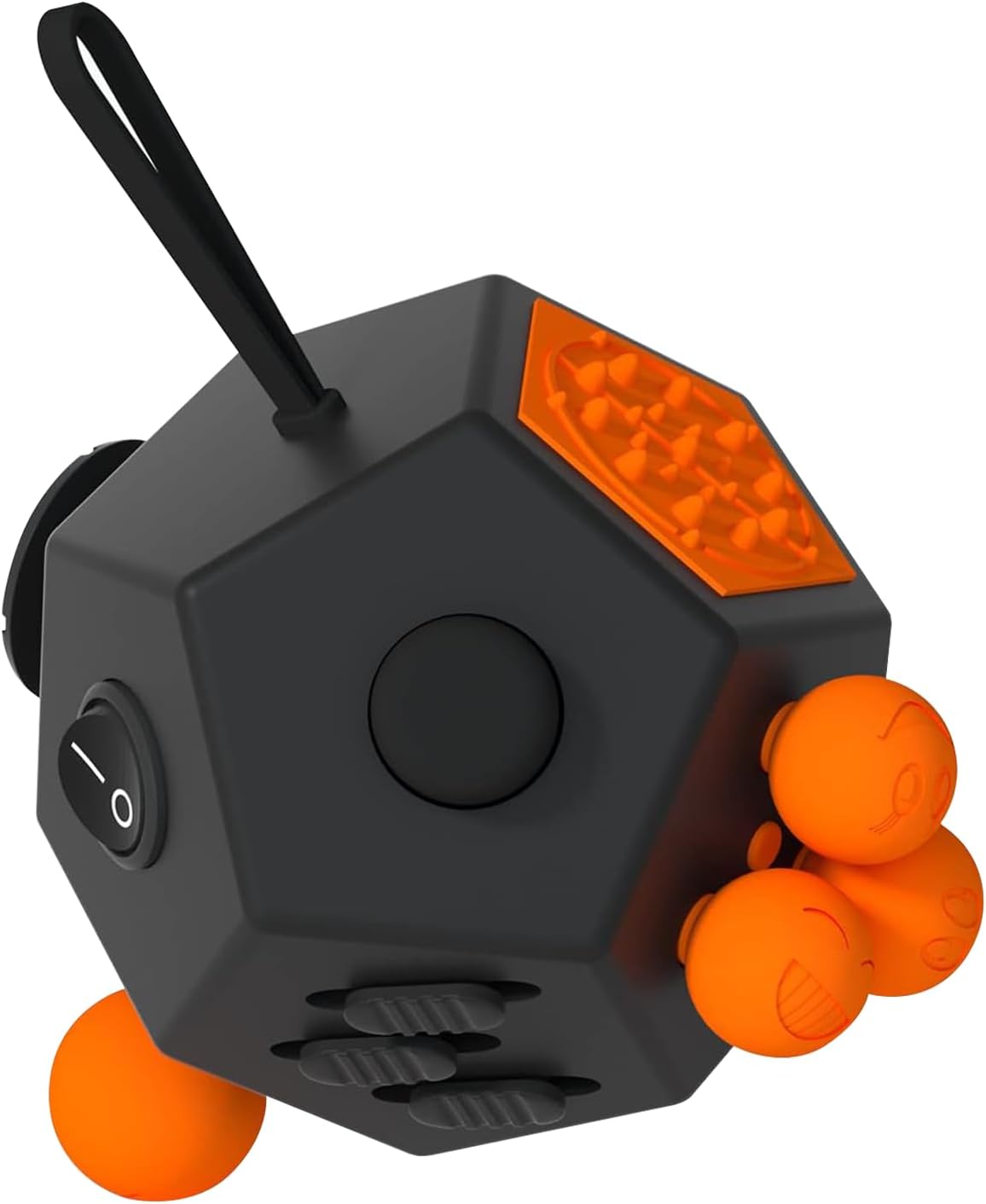 Fidget Dodecagon-12 Sided Fidget Toy Cube for Kids - A1 Black