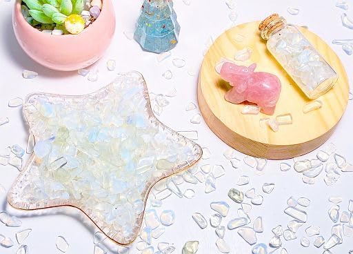 Fluorite Aquarium Gravel Rocks Natural Tumbled Healing Crystal Chips - Opal / 0.44 Pound - image 3
