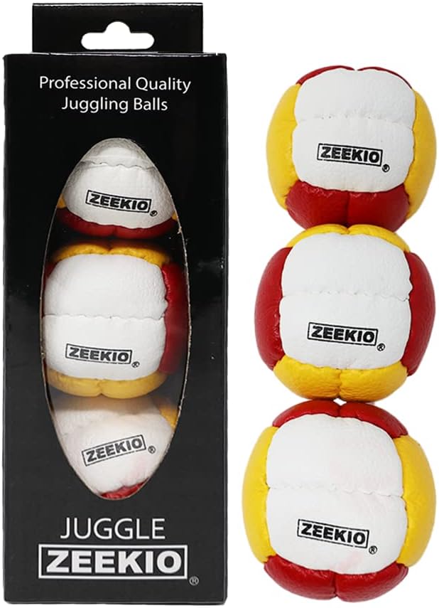 Zeekio Galaxy 12 panel leather juggling balls, pack of 3 in dark blue - view 7