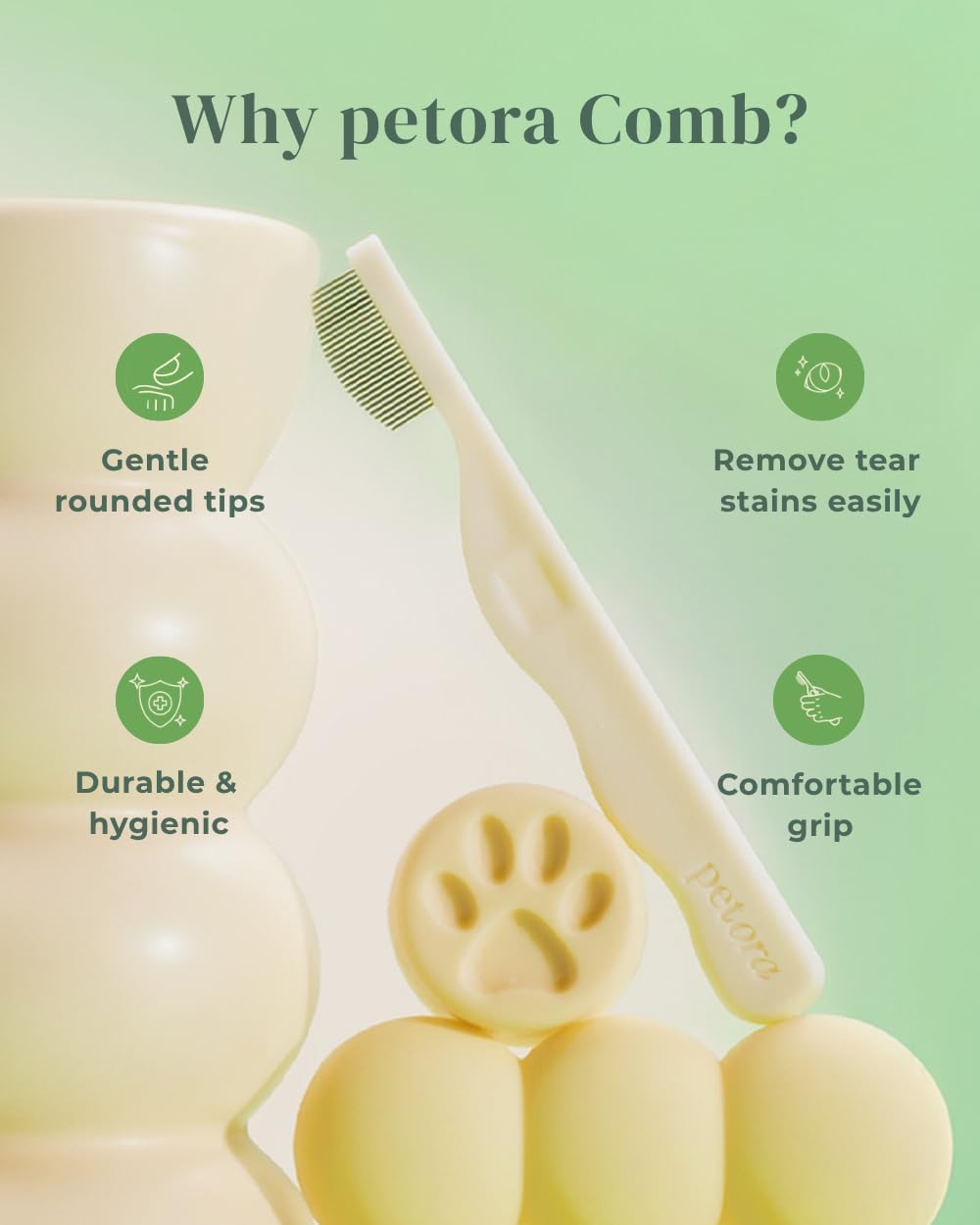 Petora BRUSH ON ME Facial & Eye Comb for Dogs & Cats – Essentials for Dogs - image 2