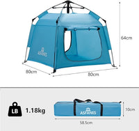 Outdoor Waterproof Pet Automatic Camping Tent, Pop up Cave Bed for Indoor Cats and Small Dogs, Portable Cat House Dog House, Sky Blue.