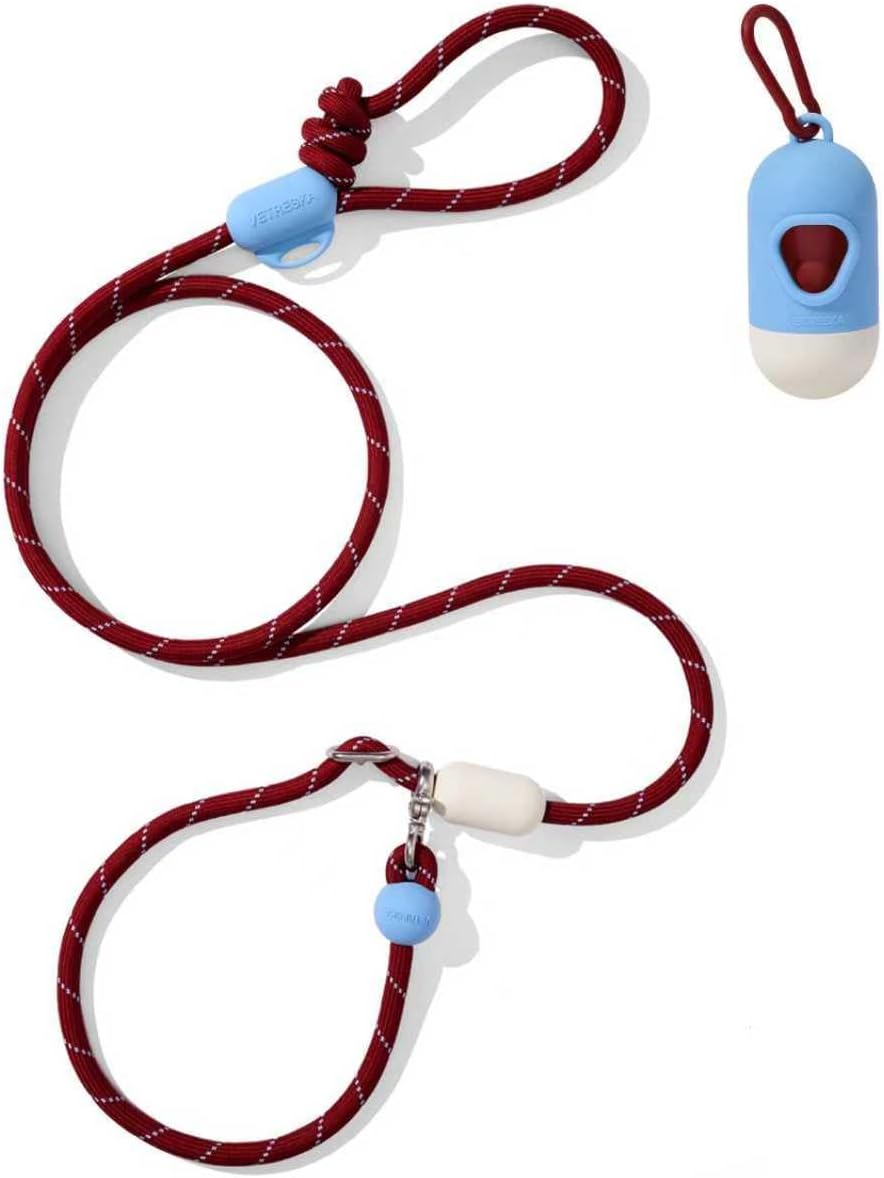 VETRESKA Hands-Free Dog Leash - Mist&Merlot Red
