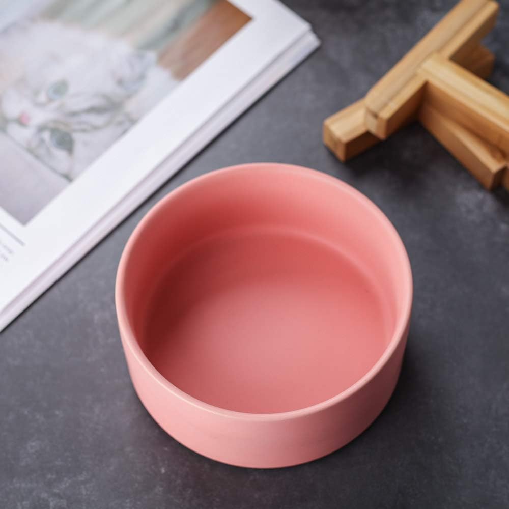 Raised Ceramic Large Dog Bowl - Medium Dog Bowls 850ML*1 / Pink - image 4