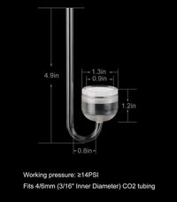 Acrylic CO2 Diffuser with Integrated Bubble Counter for Aquarium - Acrylic diffuser(L) - image 4