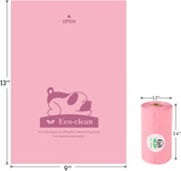 ECO-CLEAN Dog Poop Bags, 24 Rolls/360 Bags with Dispenser – Essentials for Dogs - Pink-Scented - image 2