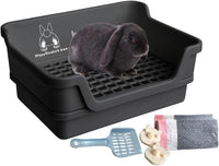 HoppScotch.bun Bumbox Large Rabbit Litter Box - Black / Large