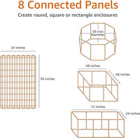 Amazon Basics Portable Foldable Octagonal Metal Exercise Dog Playpen - Single Door / 48"H - image 3