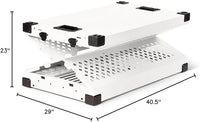 Impact Collapsible Dog Crate - Foldable Hard Crate for Large Dogs - Heavy Duty Travel Kennel with Powder-Coated Aluminum - Quick Setup for Indoor & Outdoor (White, 40" (40.5" L x 23" W x 29" H))