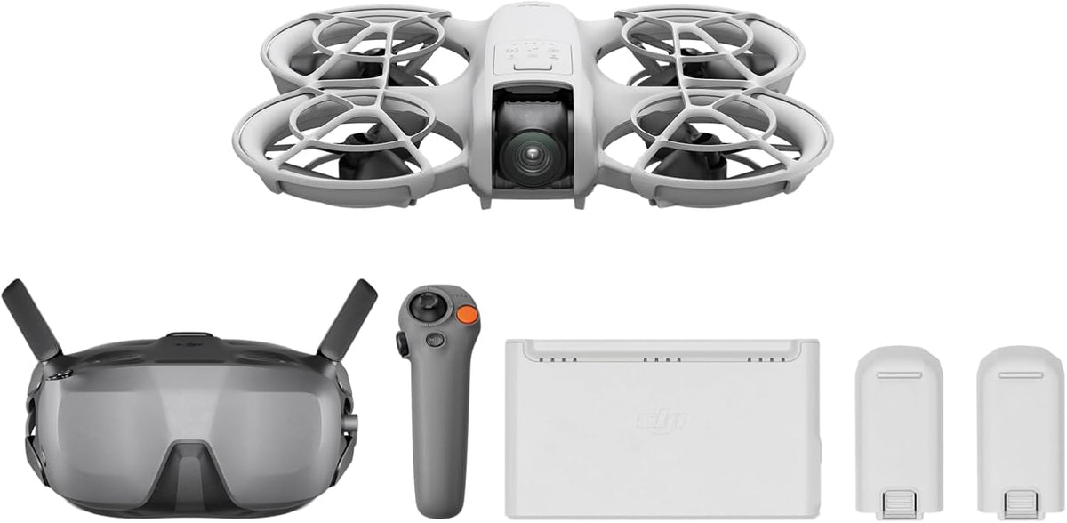 DJI Neo, Mini Drone with 4K UHD Camera for Adults, Palm Takeoff - DJI Neo Motion Fly More Combo (3 Batteries, RC Motion 3)
