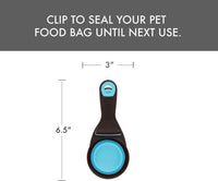 Dexas Popware for Pets Collapsible Klip Scoop - 1/2 Cup Capacity / Blue - image 2