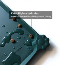 Hoki Found -Waterproof Pet Feeding Mats with High Lips - 28"L x 20"W / Dark Cedar - image 2