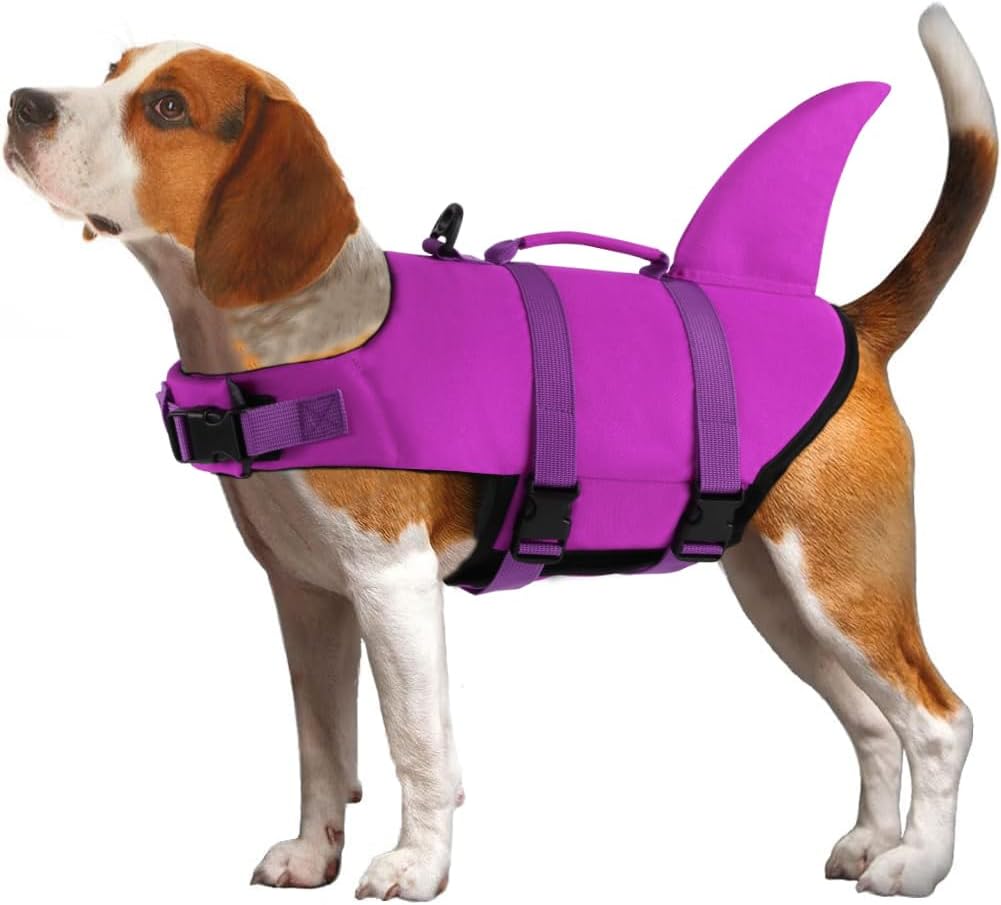 EMUST Large Dog Life Jacket, Pet Life Vests for Swimming - S / SolidRosepink
