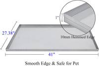 47x29.13x1 Replacement Tray for Dog Crate, Galvanized - Galvanized with coating / 47.0"L x 29.1"W x 1.0"H - image 2