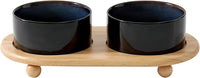 Ceramic Elevated Dog Bowls, Food and Water Bowls for Dogs, Puppy, Raised Dog Dish, Pet Feeder(6inch, 2 x Starry Sky + Stand)