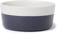 Waggo Dipper Ceramic Dog Bowl for Small and Large Breeds - Heavyweight and Durable Pet Food and Water Dish Crock, Dishwasher Safe, Modern (Midnight, Small)