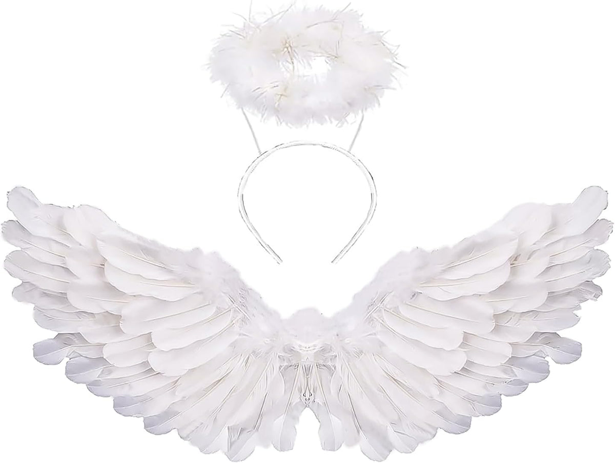 SzJias angel costume wings and halo for girls