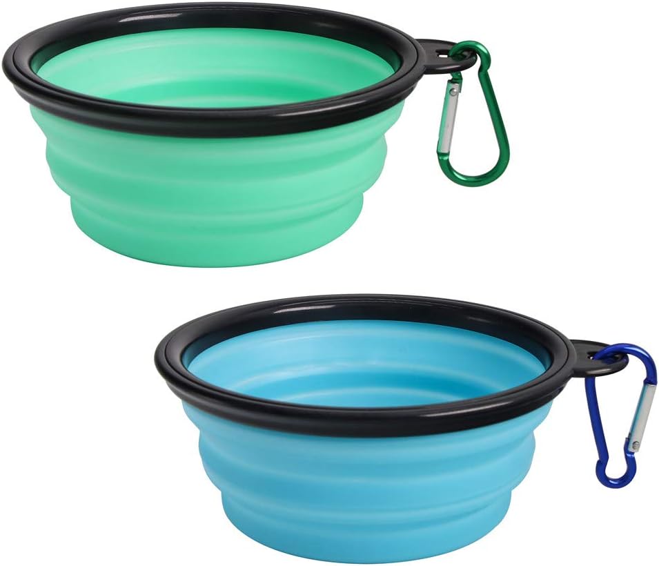 SLSON Collapsible Pet Bowl Dog Bowls 2 Pack