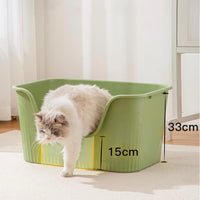 Extra Large Litter Box with High Sides 25.27" Lx17.83 Wx13.11 H - Grey - image 2