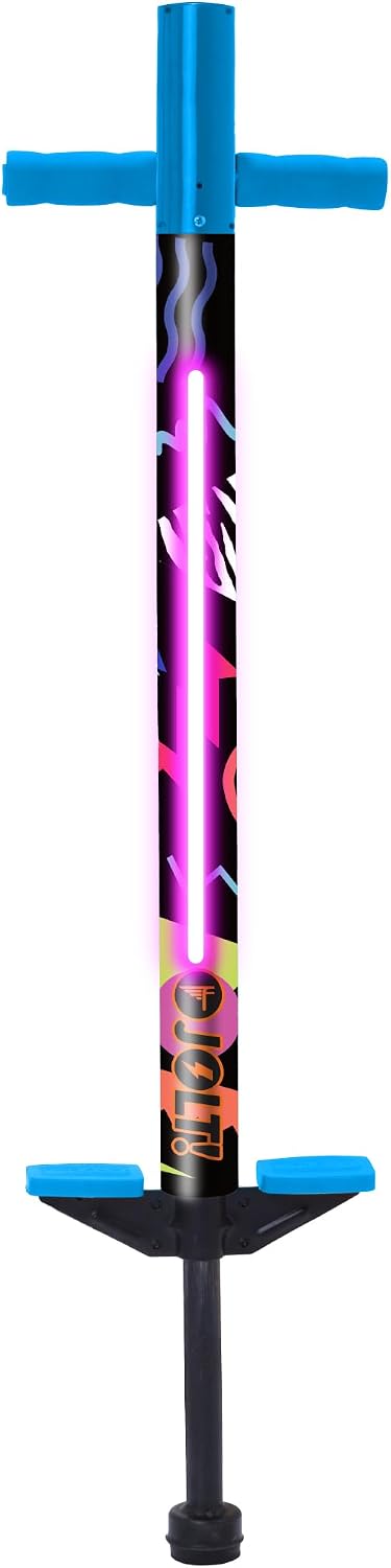 Flybar Jolt Pogo Stick for Kids - Retro Rocket Led