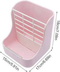Litewoo Rabbit Hay Feeder Food Bowl Feeding Rack for Small Animal Guinea Pig Chinchilla Bunny Cage Accessories