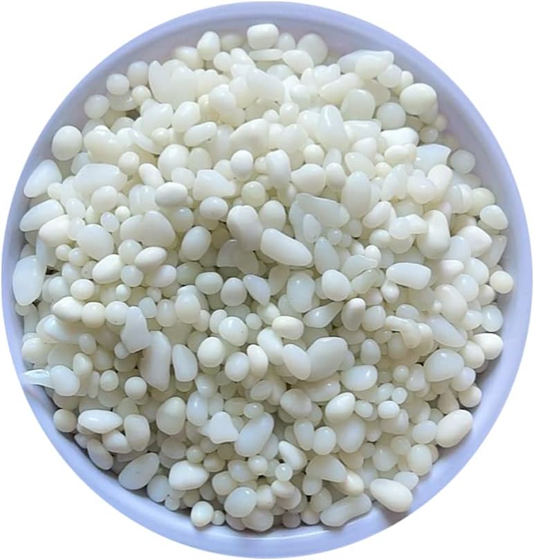 KISEER Clear Aquarium Glass Stone Bulk 1 LB Sea Glass Beads Gems - White