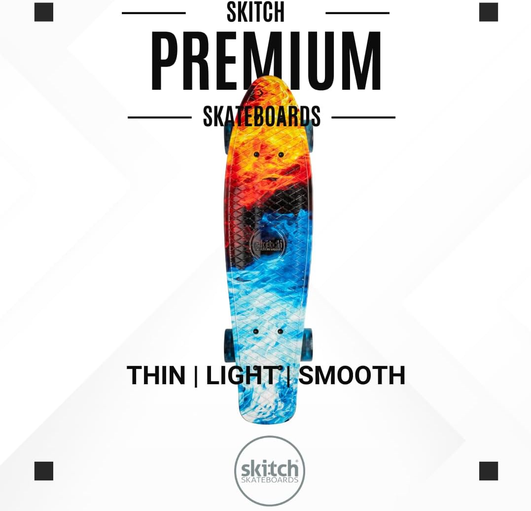 SKITCH Skateboards for Kids, Teens and Adults - Wildfire Blaze LED+ - image 2