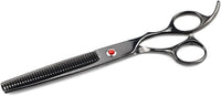 LILYS PET Professional PET Grooming scissors Kit,Coated Titanium,Sharp and Strong Stainless Steel Blade for Dogs Cats Hair Cutting,3 Pieces of Scissors with a Comb and a Case (7.5 inches, Black)