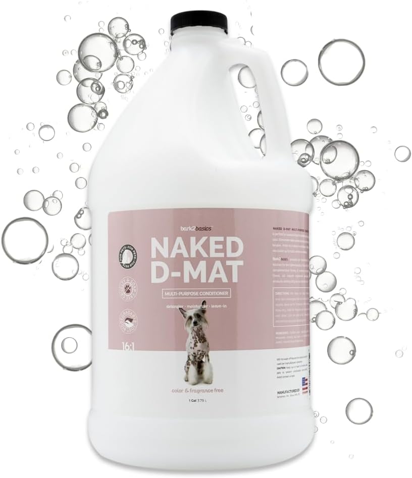 Bark2Basics Naked D-Mat unscented dog conditioner and detangler, 1 gallon concentrate