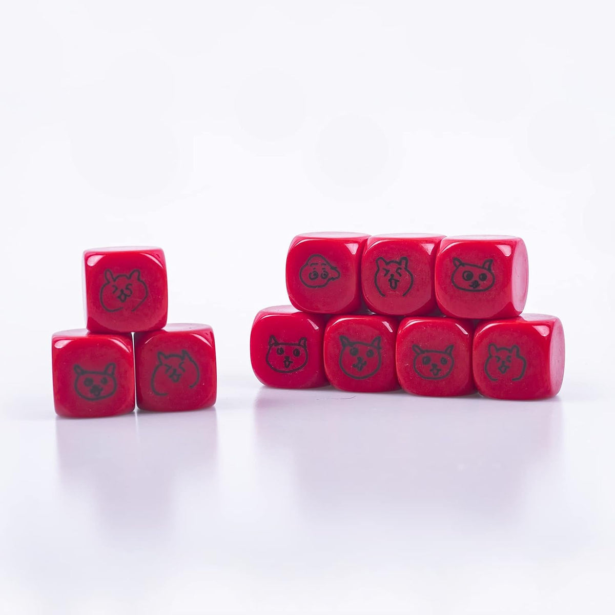 22MM Rounded Blank Six Sided Dice Lianshi Teaching Created Sesources - 10Pcs / Red - image 4