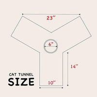 Tempcore 3 Way Collapsible Cat Tunnels, Indoor Cat Toys with Peek Hole & Ball, Perfect for Kittens & Rabbits