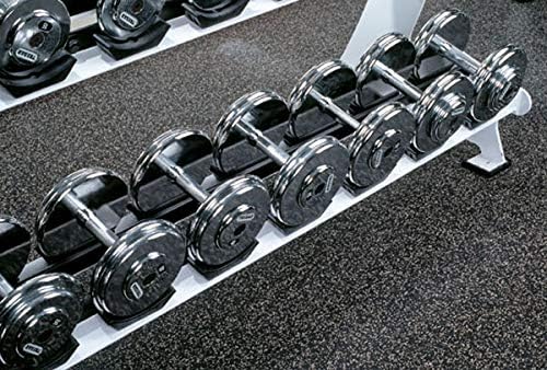 American Floor Mats 1/4in (7mm) Thick 10% Grey 4' x 30' Heavy Duty Rubber Rolls, Protective Exercise Mats, Home Gym Rubber Flooring