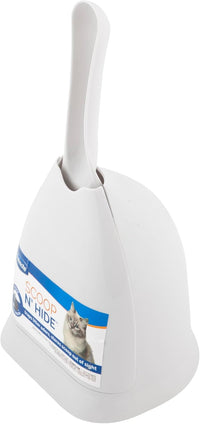 Petmate Scoop N' Hide Cat Litter Scoop with Discreet Holder - Pearl White / One Size